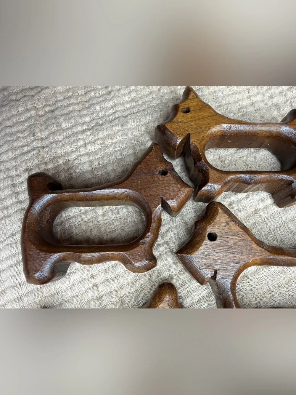 Vintage MCM Scottish Terrier Napkin Rings